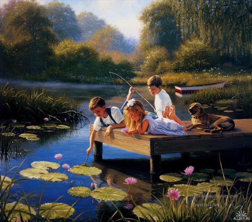 6-kids-play-at-waterlily-pond