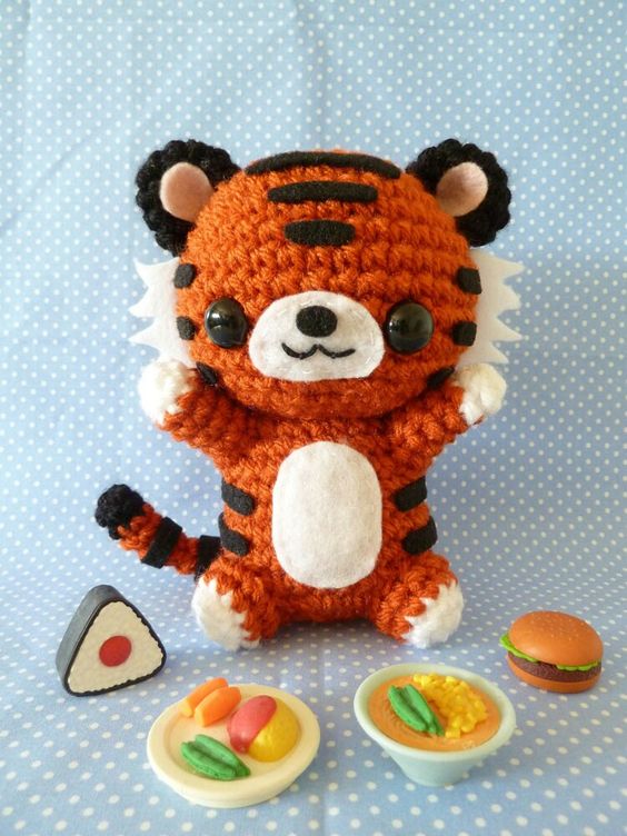 Crocheted-tiger-doll