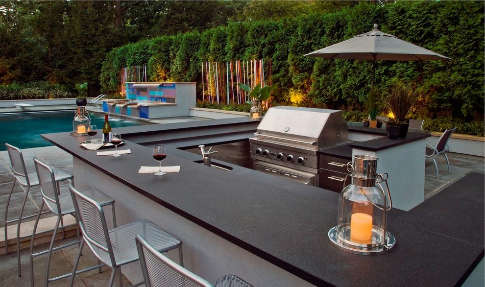 Modern-outdoor-bbq-patio-contemporary-with-waterfall-outdoor-countertop-integrated-grill