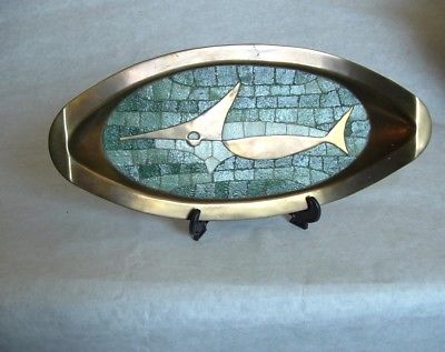 Salvador-Teran-Brass-Mosaic-Fish-Tray-Dish-Mid