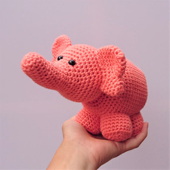 Kids toys orange crochet elephant toy amigurumi elephant elephant softie elephant toy elephant soft toy elephant plushie UCAMVOJMKA