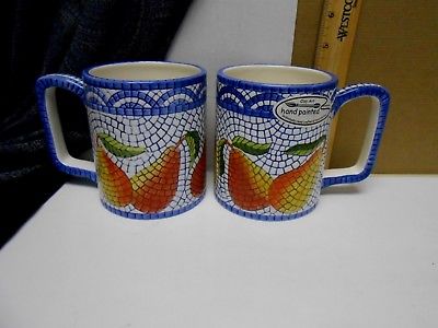Set-of-Two-2-Clay-Art-“Mosaic-PEAR”