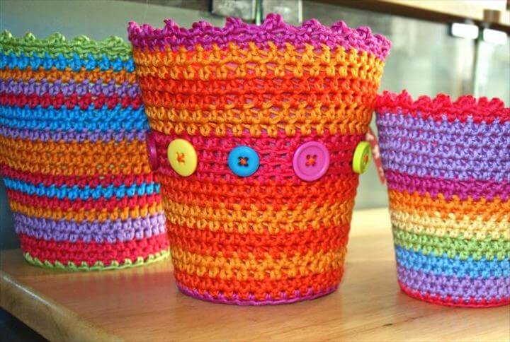 Crochet-Covers-For-Flower-Pots