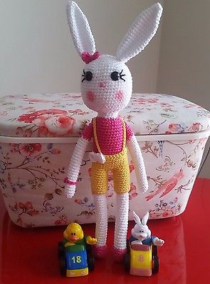 Crochet-Pretty-Bunny-Handmade-Amigurumi-Stuffed-Toy