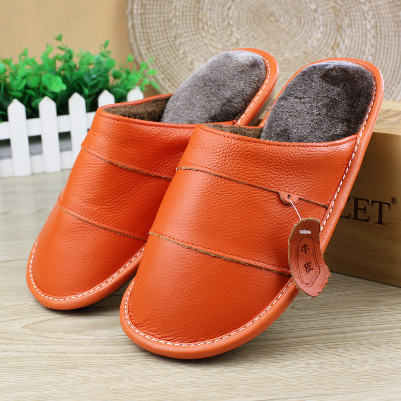 Real-Genuine-Leather-Warm-Winter-Shoes-Women-Men-Home-Slippers-For-Couples-Indoor-House-Bedroom-Guests