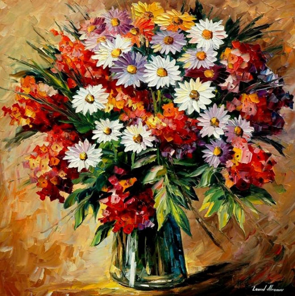 bouquet of flower oil painting